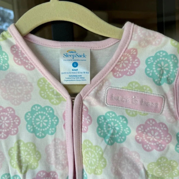 Halo sleeping sack zip up baby girl colorful pastel sleep sleeveless blanket - Picture 2 of 4